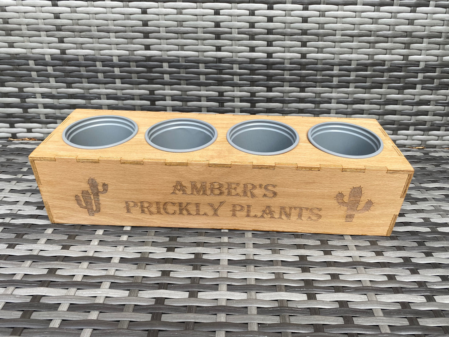 Personalised Cactus Garden Planter Box