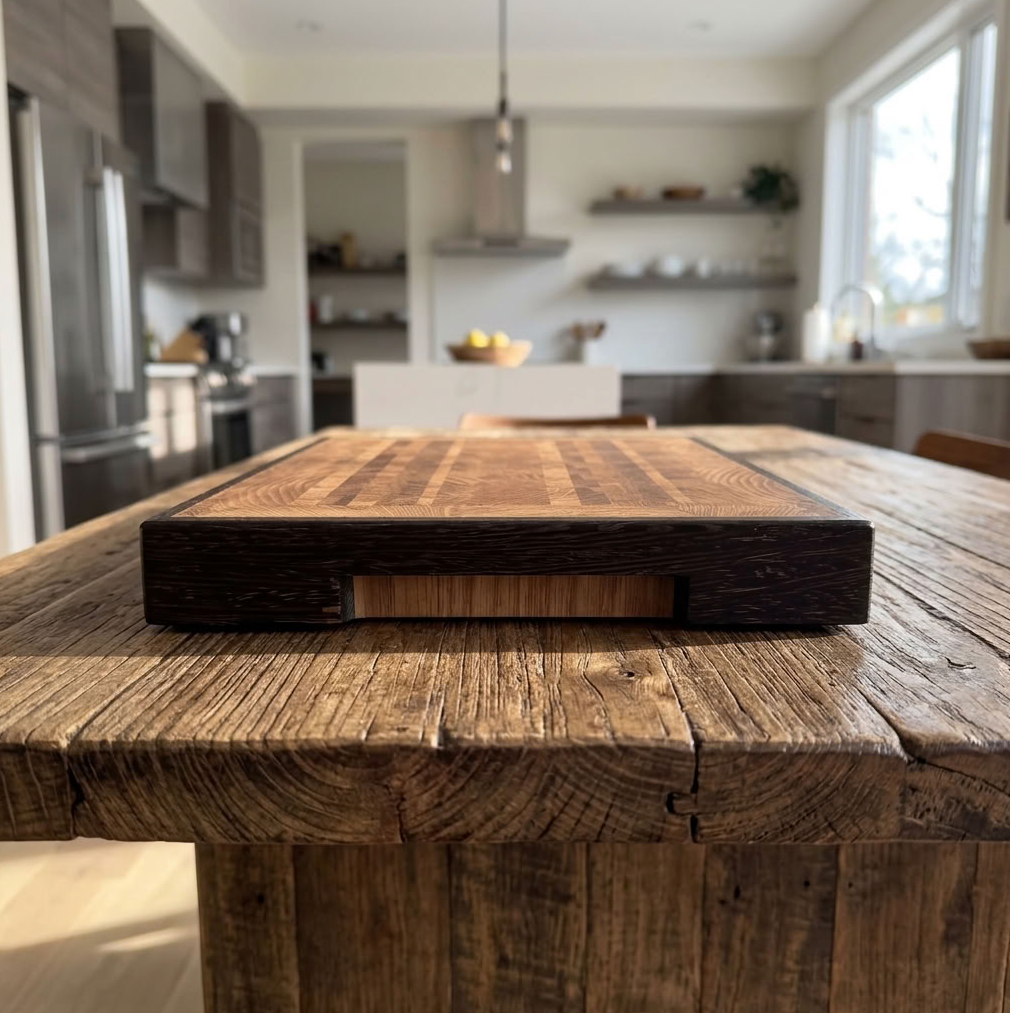 Handmade Mixed Wood Serving Board - Wooden Cheese Board