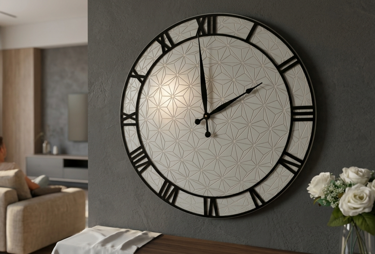 Epcot-Inspired Wood Wall Clock