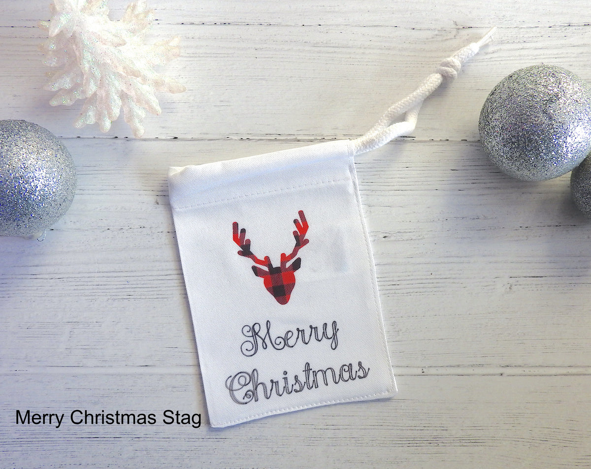 Reusable Christmas Gift Bags – Fabric Christmas Treat Bags