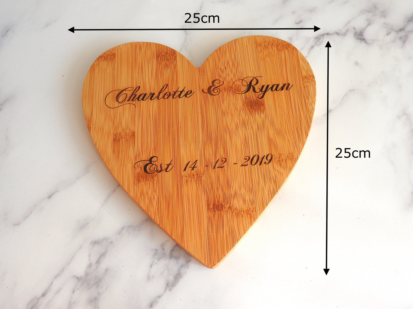 Personalised Heart-Shaped Serving Board