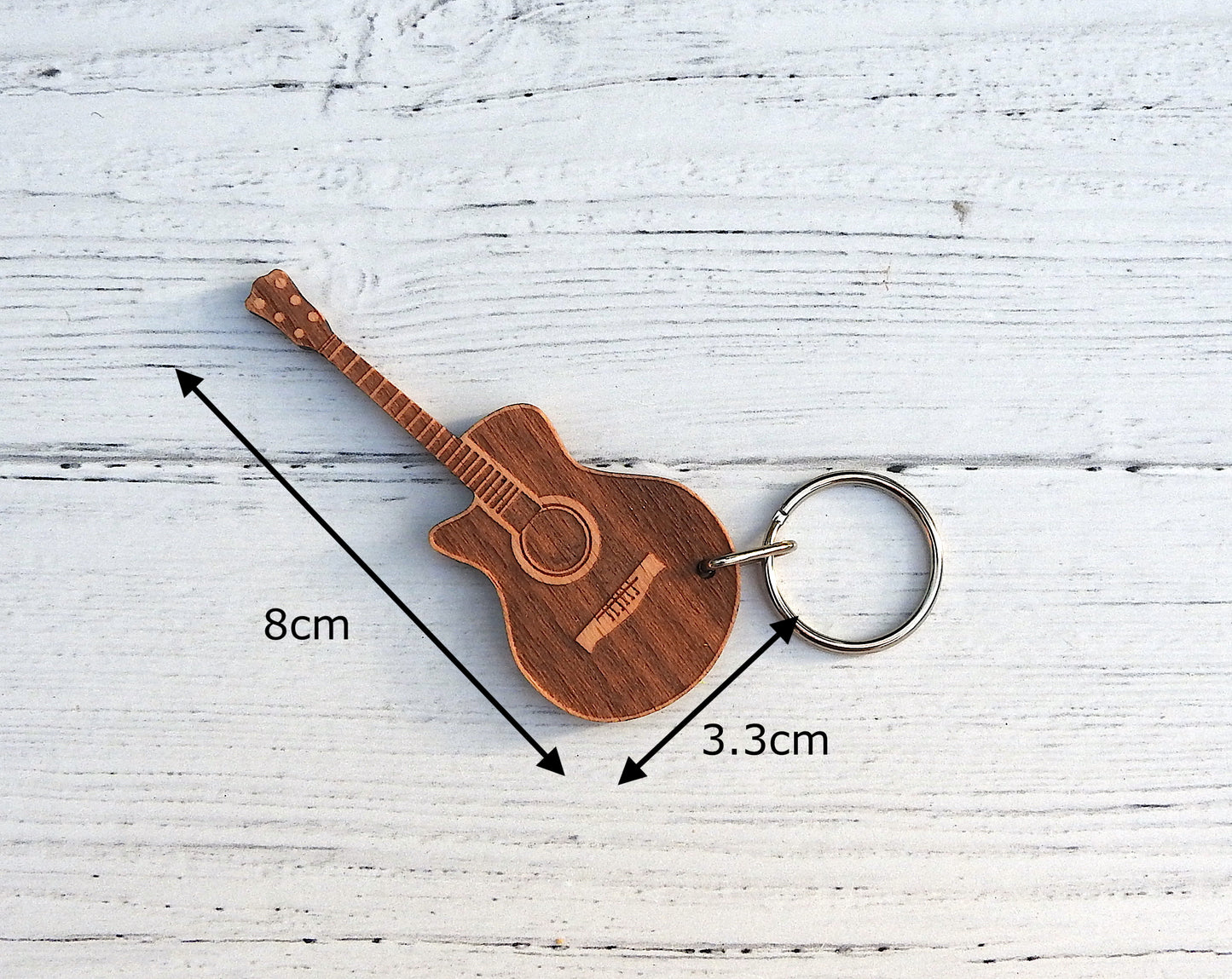 Wood Guitar Keyring