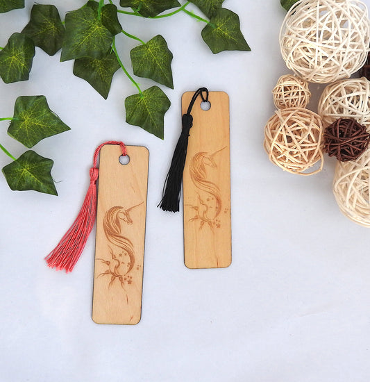 Wood Unicorn Bookmark