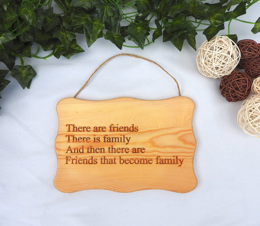 Engraved Wood Hanging Sign – Funny & Heartfelt Quotes