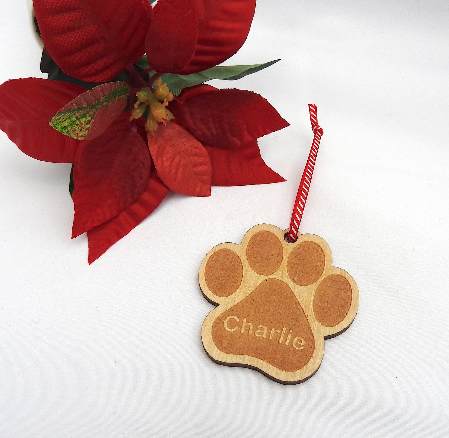 Personalised Pet Paw Christmas Decoration