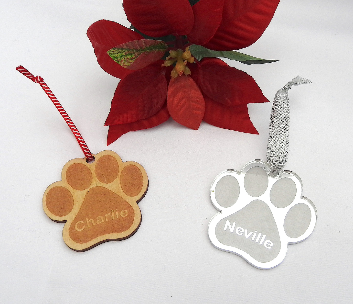 Personalised Pet Paw Christmas Decoration
