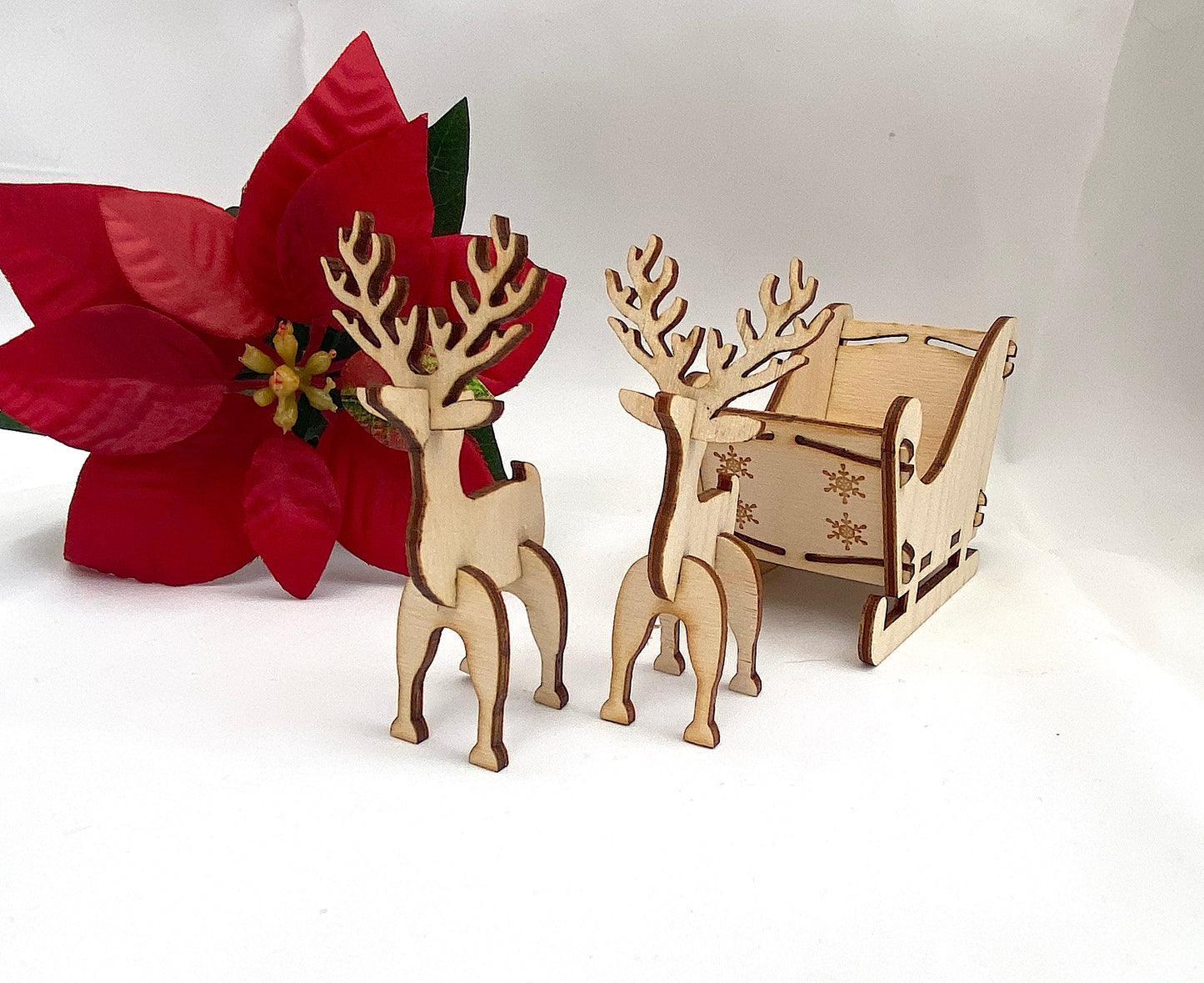 Make & Decorate Your Own Wooden Sleigh and Reindeers – Christmas Craft Kit