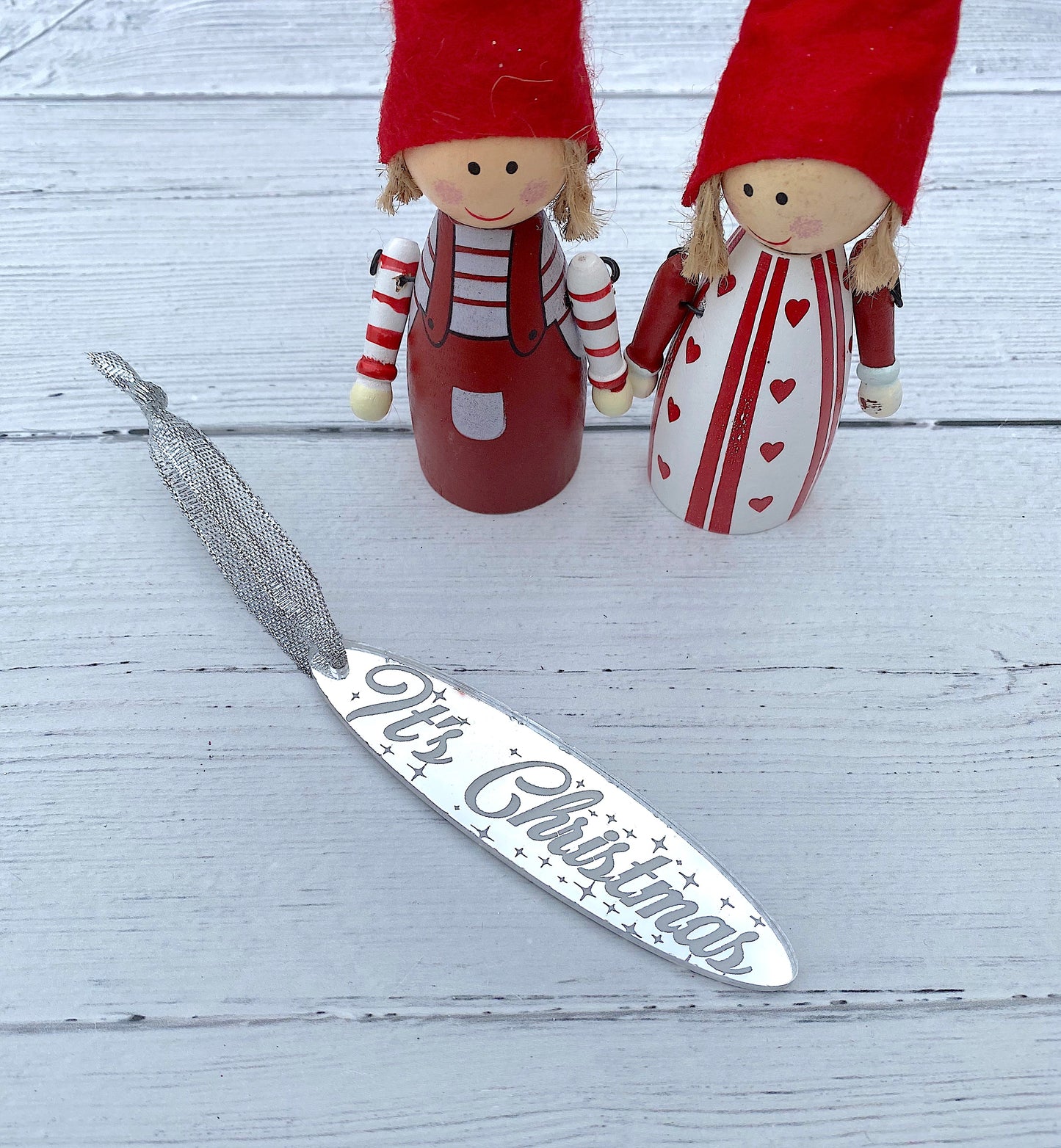 Silver Mirror Acrylic Christmas Tree Decoration