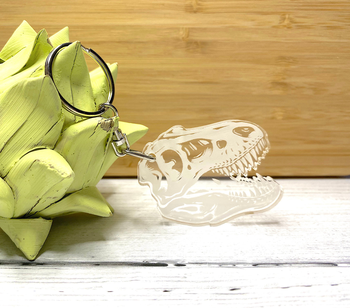 Acrylic Dinosaur Keyring