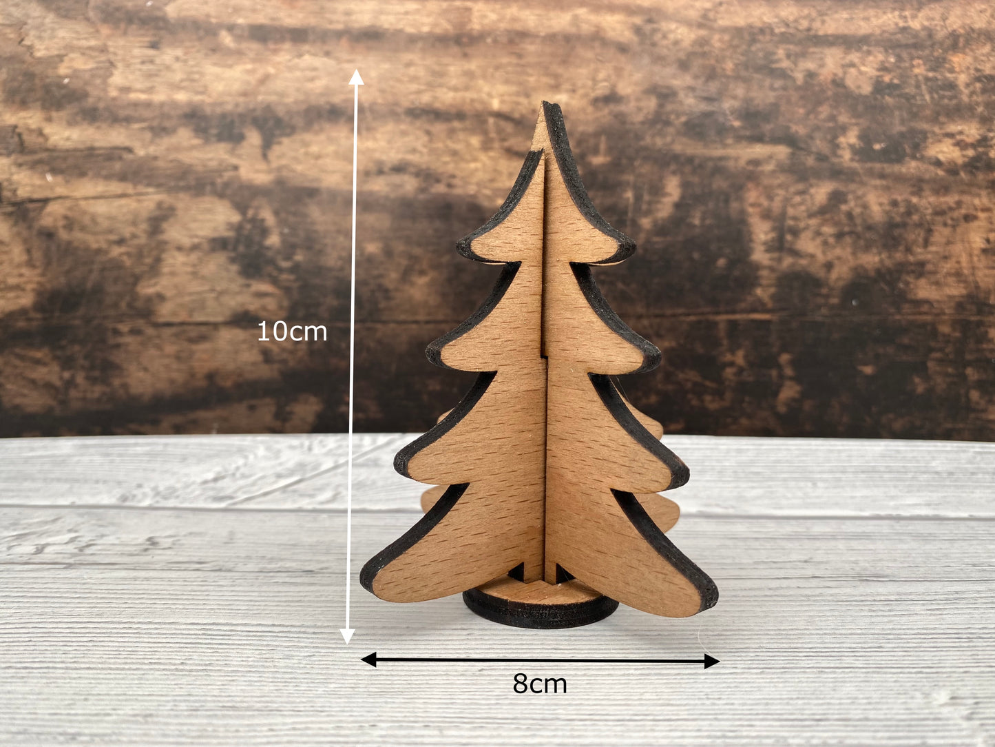 Small Wooden Christmas Tree Decoration
