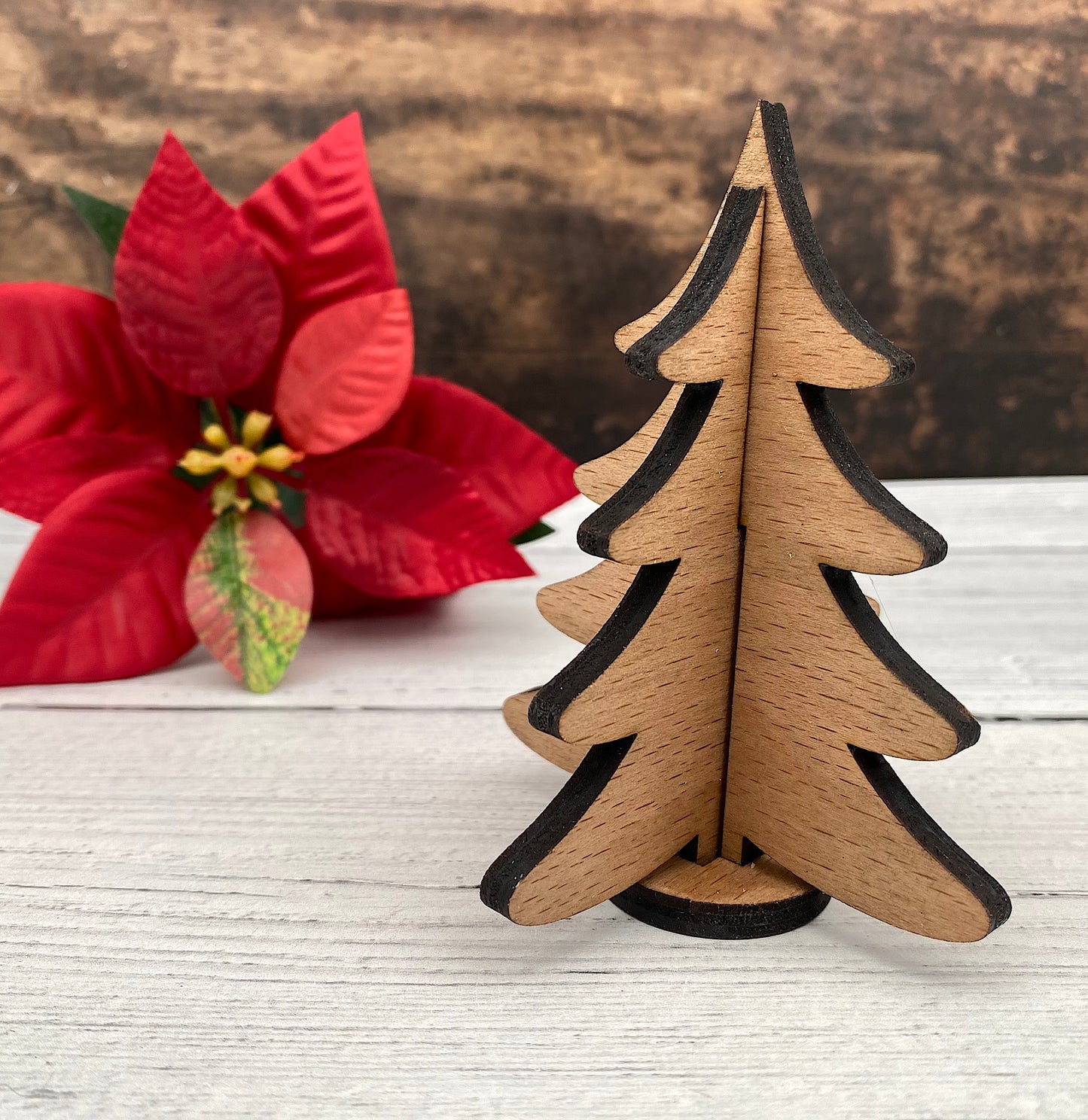 Small Wooden Christmas Tree Decoration
