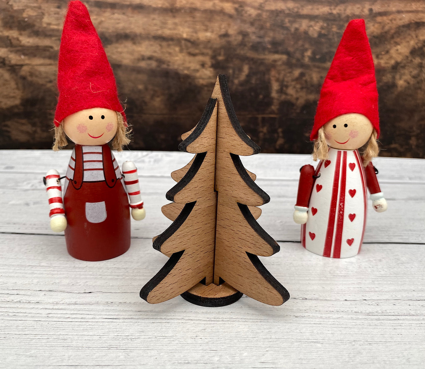 Small Wooden Christmas Tree Decoration