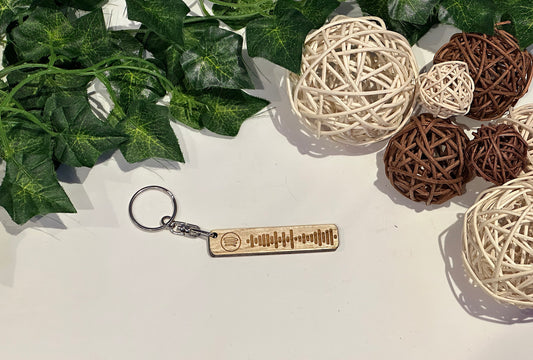 Personalised Wood Spotify Keyring