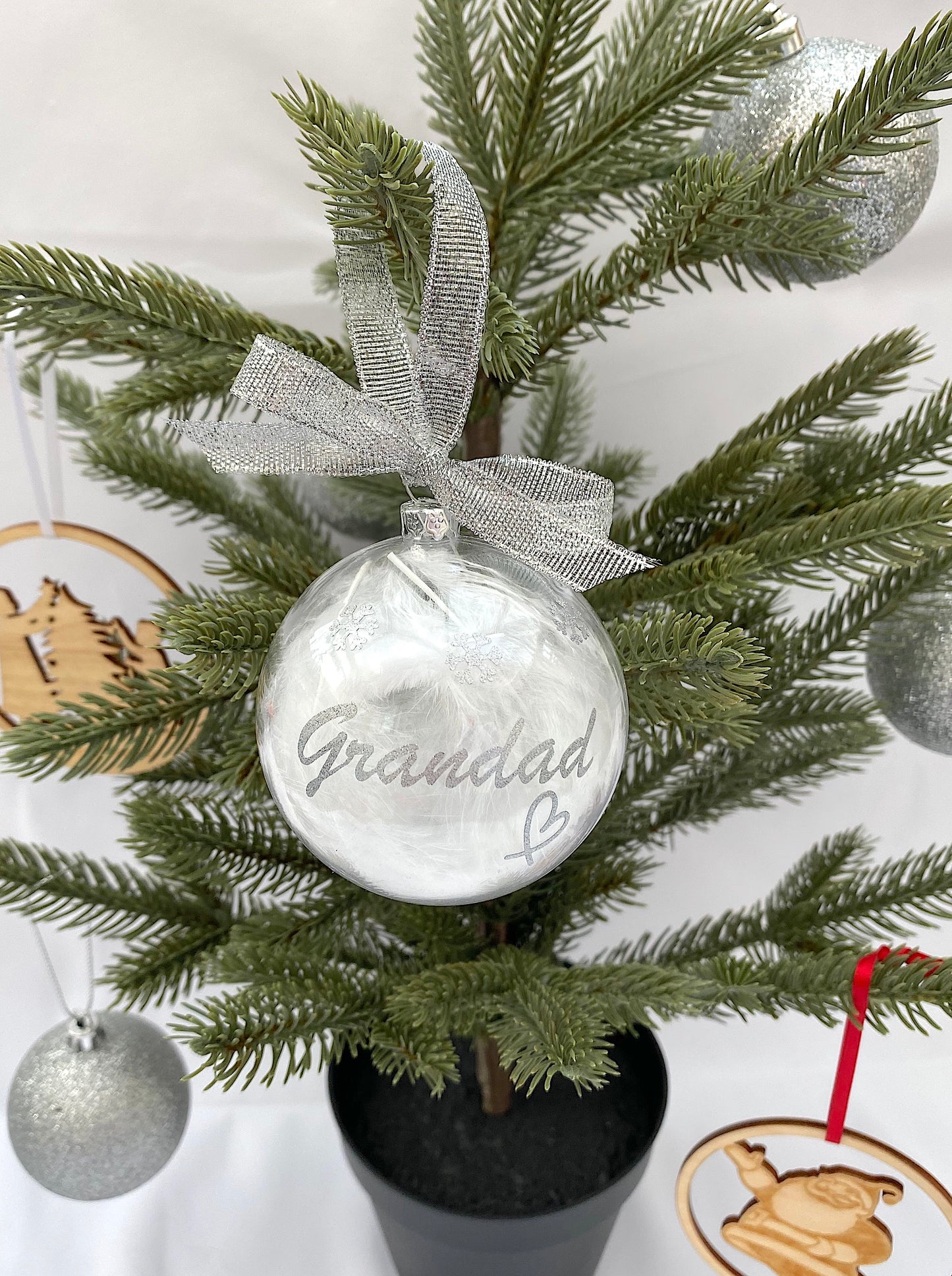 Memory Feather Bauble - Remembrance Christmas Ornament