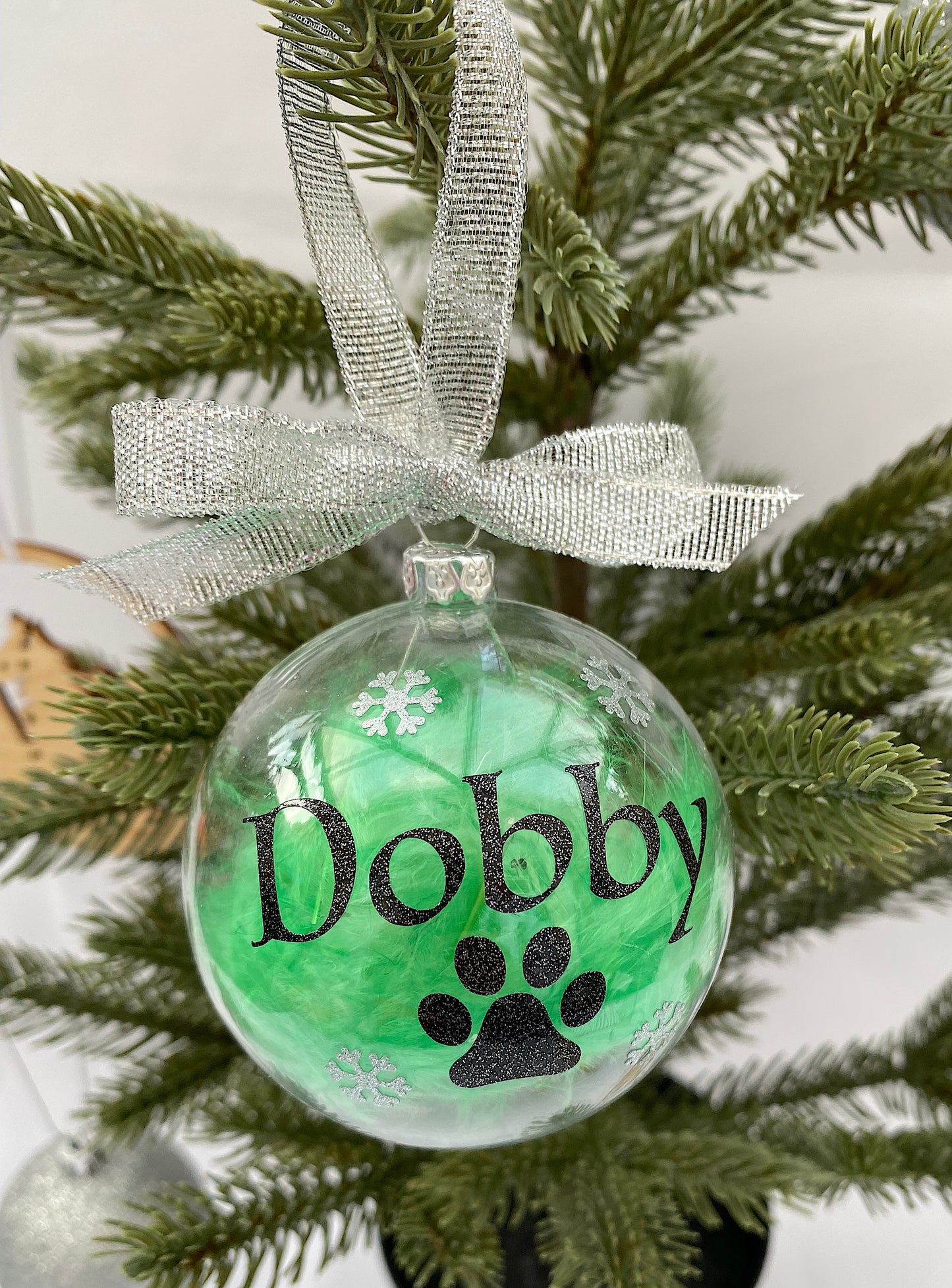 Personalised Pet Feather Bauble