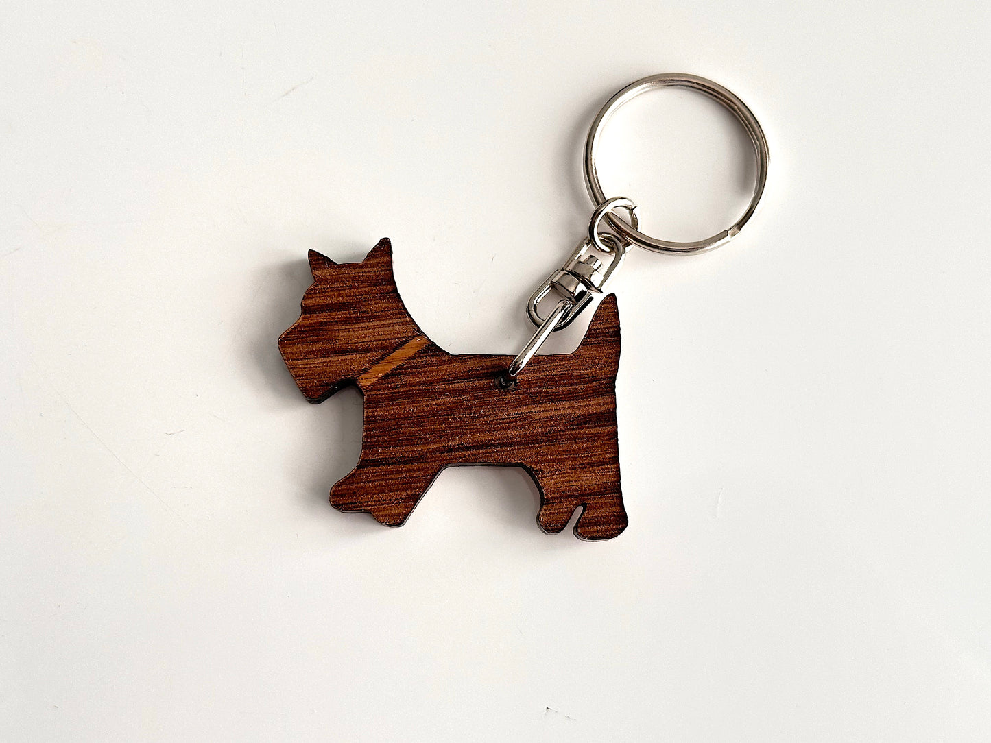 Wood Dog Keychain