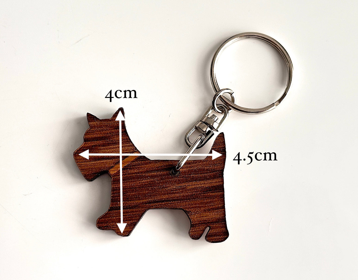 Wood Dog Keychain