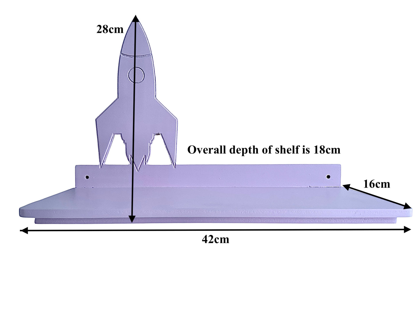 Rocket Wall Shelf - Space Theme