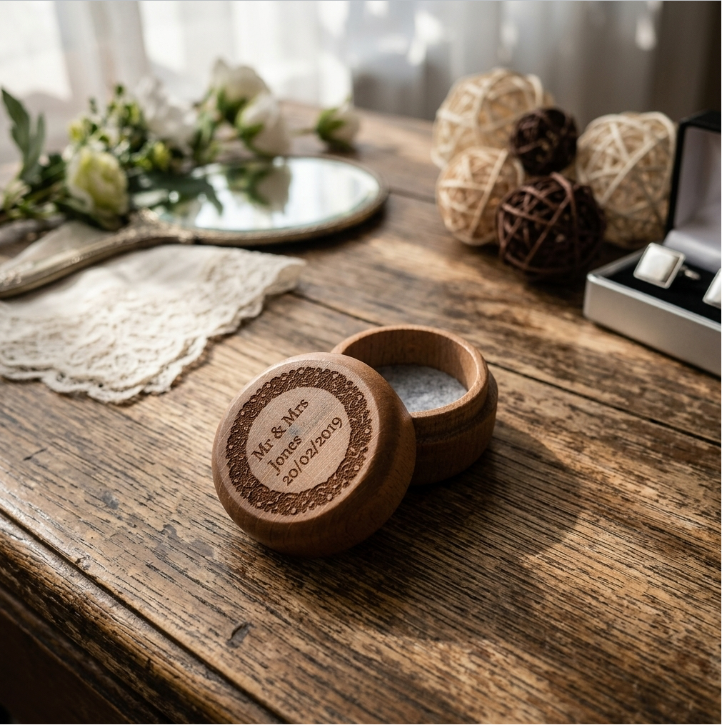 Personalised Wooden Ring Box