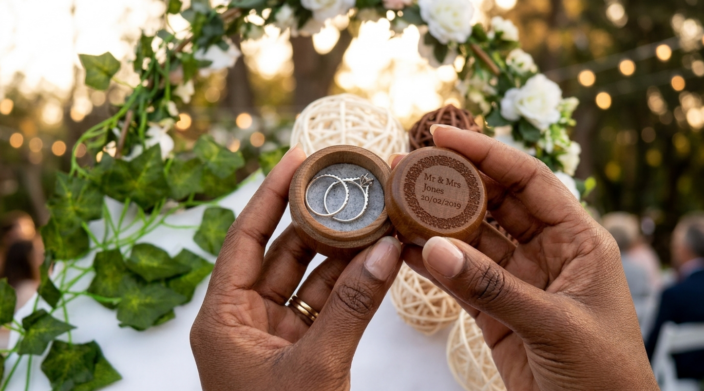 Personalised Wooden Ring Box